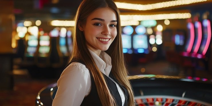 lunatogel.com live-dealer studio with multi-camera setup and professional croupier